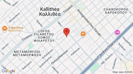 Apartments for rent i Kallithea - kort over placeringen