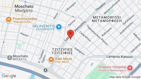 Apartments for rent i Kallithea - kort over placeringen