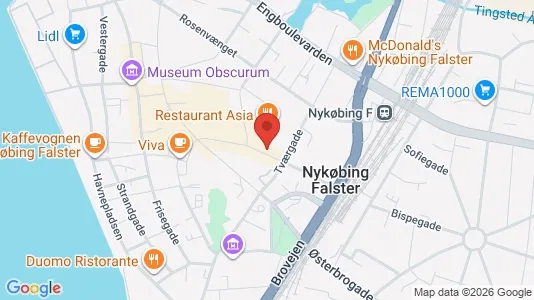 Apartments for rent i Nykøbing Falster - kort over placeringen