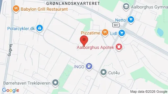 Apartments for rent i Aalborg SØ - kort over placeringen