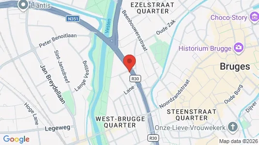 Apartments for rent i Brugge - kort over placeringen