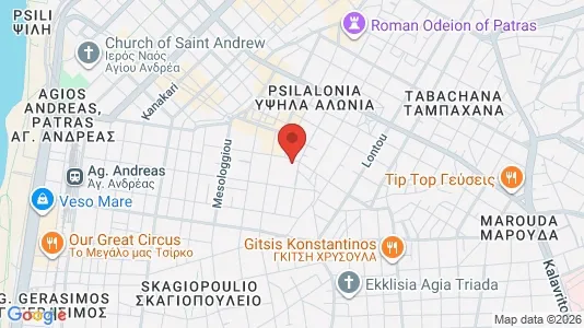 Apartments for rent i Patras - kort over placeringen