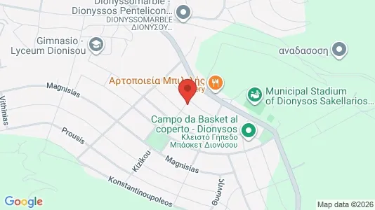 Apartments for rent i Dionysos - kort over placeringen