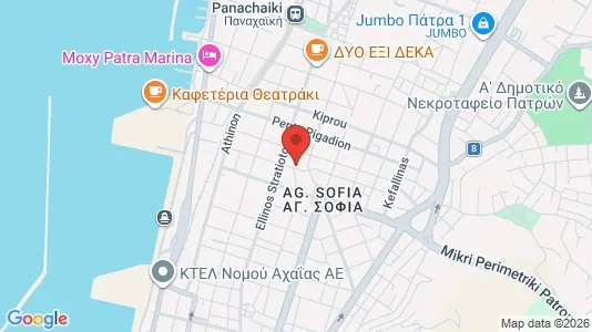Apartments for rent i Patras - kort over placeringen