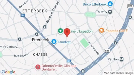 Apartments for rent i Brussels Etterbeek - kort over placeringen