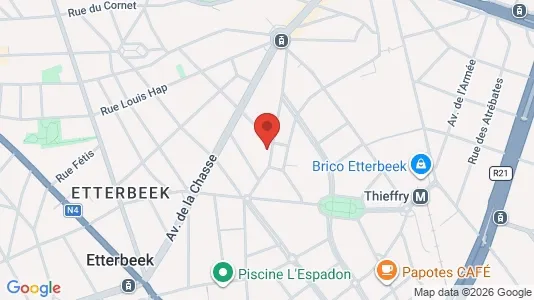 Apartments for rent i Brussels Etterbeek - kort over placeringen