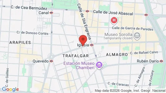 Apartments for rent i Madrid Chamberí - kort over placeringen