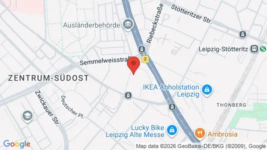 Apartments for rent i Leipzig - kort over placeringen