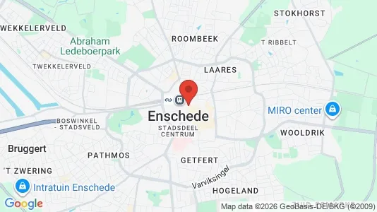 Rooms for rent i Enschede - kort over placeringen