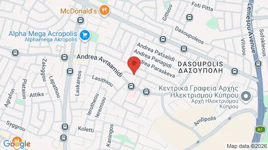 Apartments for rent i Nicosia Strovolos - kort over placeringen
