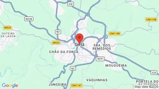 Apartments for rent i Sertã - kort over placeringen
