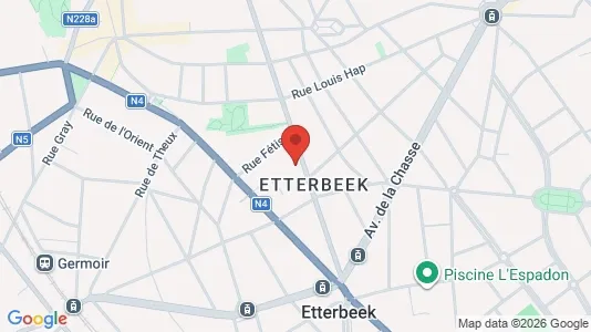 Apartments for rent i Brussels Etterbeek - kort over placeringen
