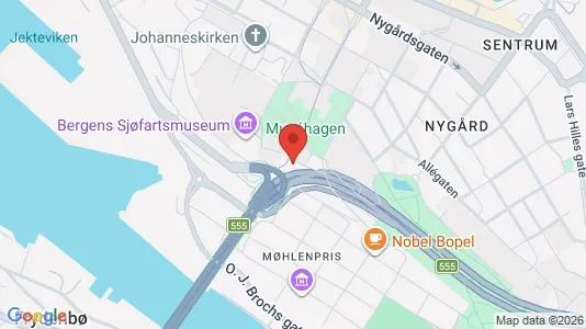 Apartments for rent i Bergen Bergenhus - kort over placeringen