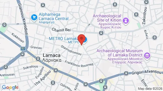 Apartments for rent i Larnaca - kort over placeringen