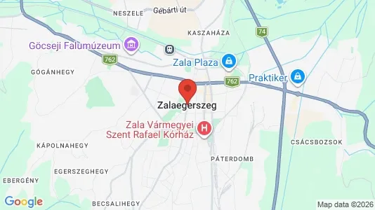 Apartments for rent i Zalaegerszegi - kort over placeringen