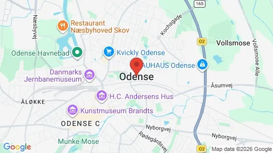 Houses for rent i Odense S - kort over placeringen