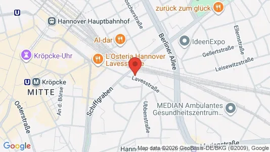 Apartments for rent i Hannover - kort over placeringen