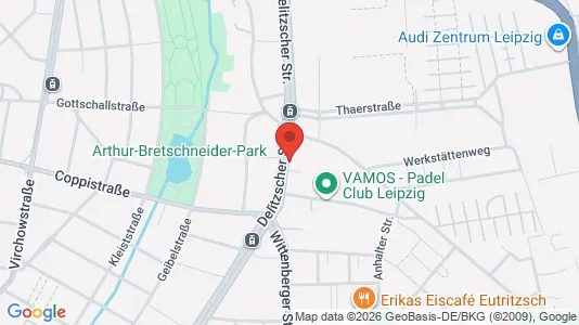 Apartments for rent i Leipzig - kort over placeringen