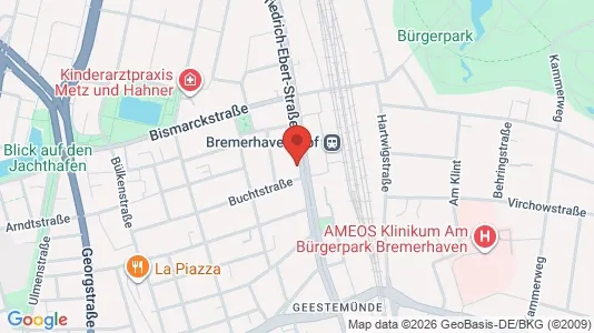 Apartments for rent i Bremerhaven - kort over placeringen