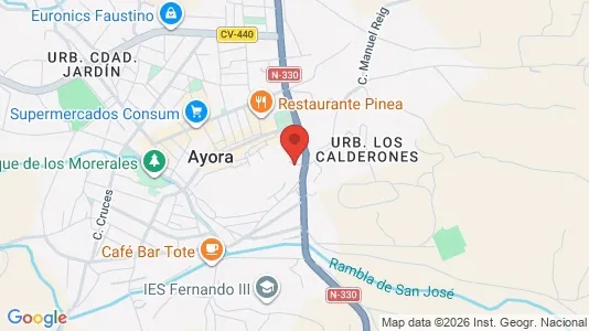 Rooms for rent i Ayora - kort over placeringen