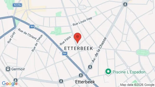Apartments for rent i Brussels Etterbeek - kort over placeringen