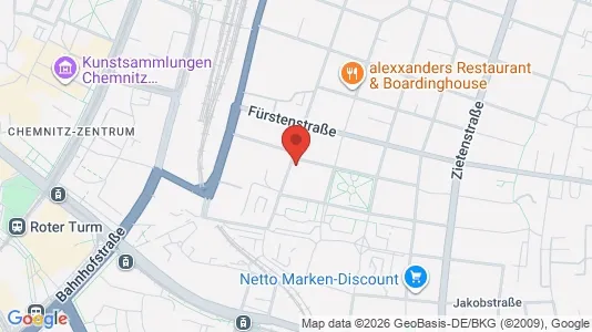 Apartments for rent i Chemnitz - kort over placeringen