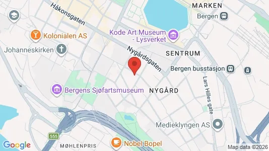 Apartments for rent i Bergen Bergenhus - kort over placeringen