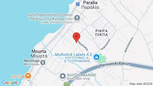 Apartments for rent i Patras - kort over placeringen