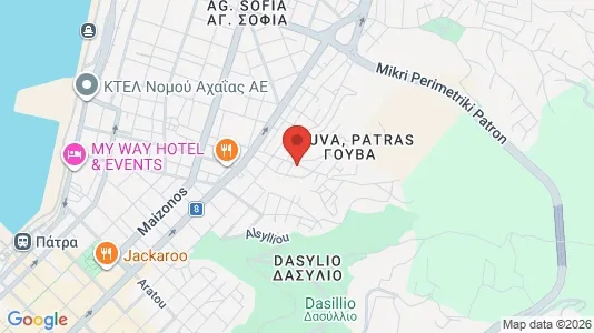 Apartments for rent i Patras - kort over placeringen