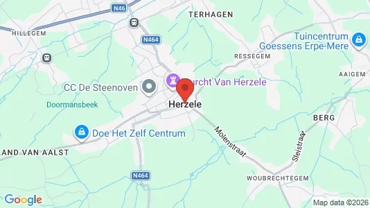 Houses for rent i Herzele - kort over placeringen