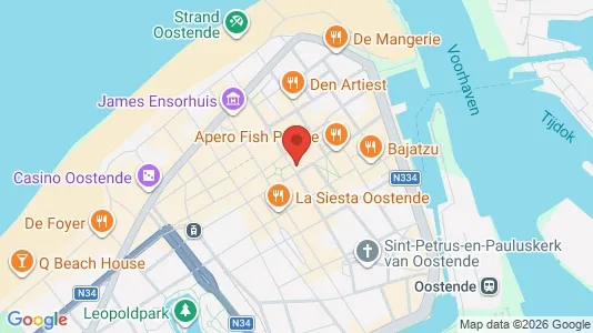 Apartments for rent i Oostende - kort over placeringen