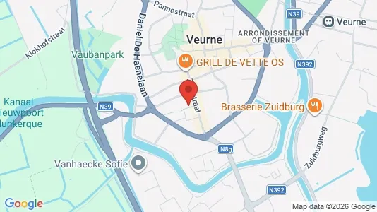 Apartments for rent i Veurne - kort over placeringen