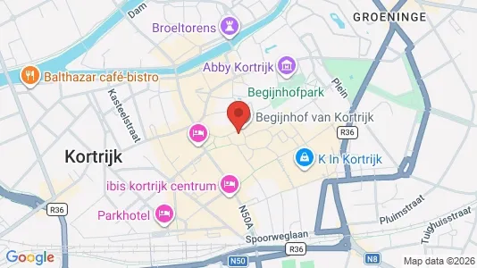 Apartments for rent i Kortrijk - kort over placeringen