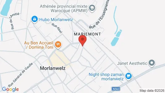 Apartments for rent i Morlanwelz - kort over placeringen