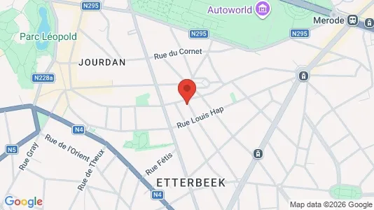 Apartments for rent i Brussels Etterbeek - kort over placeringen