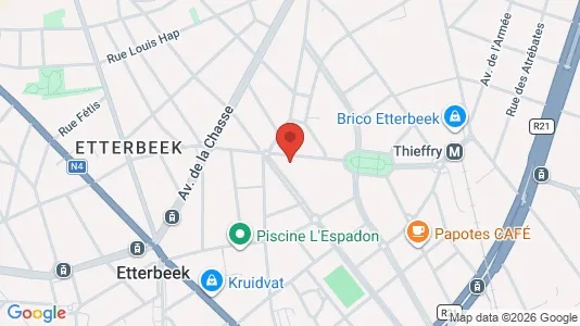 Apartments for rent i Brussels Etterbeek - kort over placeringen