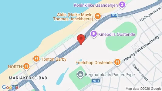 Apartments for rent i Oostende - kort over placeringen