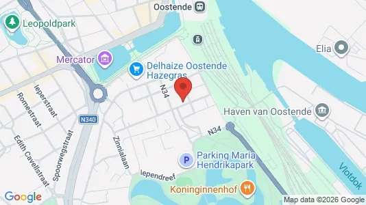 Apartments for rent i Oostende - kort over placeringen