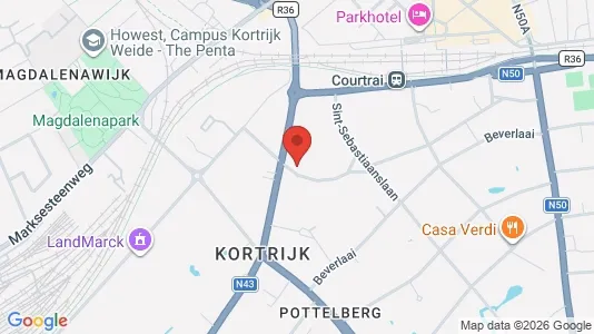 Apartments for rent i Kortrijk - kort over placeringen