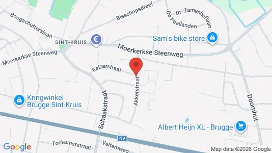 Apartments for rent i Brugge - kort over placeringen