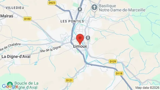 Apartments for rent i Limoux - kort over placeringen