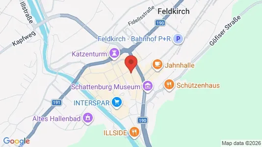Apartments for rent i Feldkirch - kort over placeringen