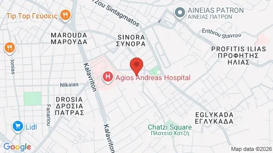 Apartments for rent i Patras - kort over placeringen