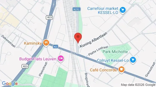 Rooms for rent i Leuven - kort over placeringen