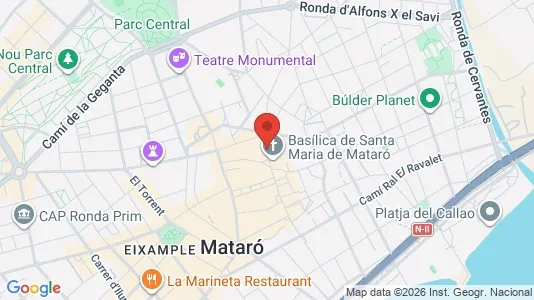 Apartments for rent i Mataró - kort over placeringen