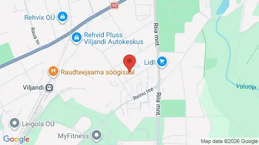 Apartments for rent i Viljandi - kort over placeringen