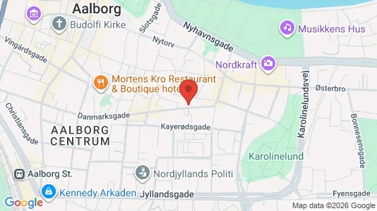 Apartments for rent i Aalborg Center - kort over placeringen