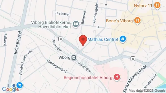 Apartments for rent i Viborg - kort over placeringen