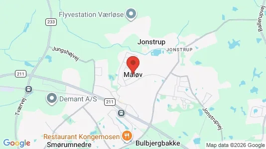 Houses for rent i Måløv - kort over placeringen