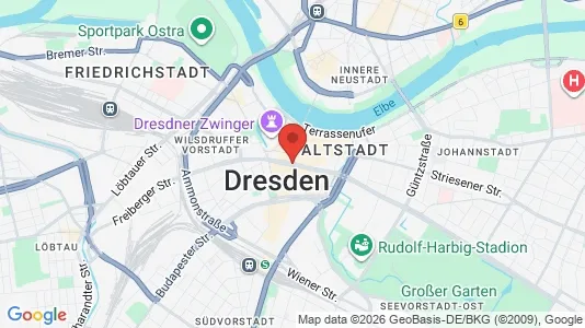 Apartments for rent i Dresden - kort over placeringen